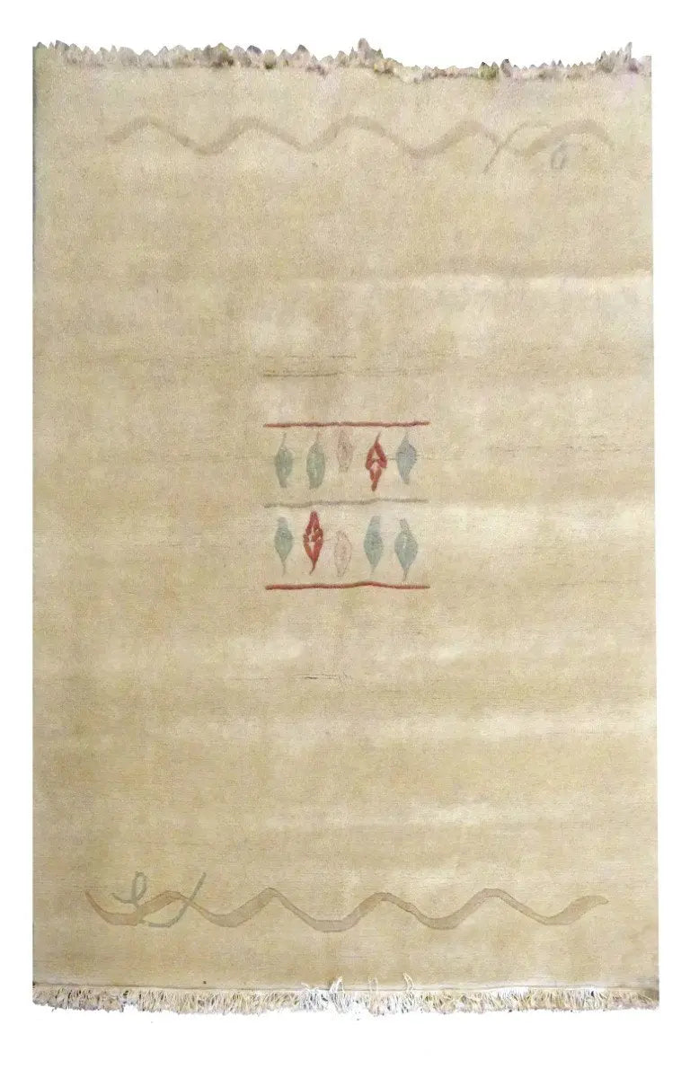 One Of The Kind Indian Hand-Knotted Gabbeh Rug 7'10" X 5'8"